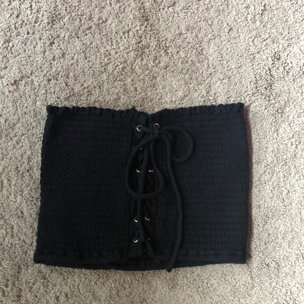 Forever 21 Black Laced Tube Top